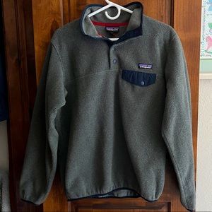 Patagonia grey synchilla snap pullover size medium